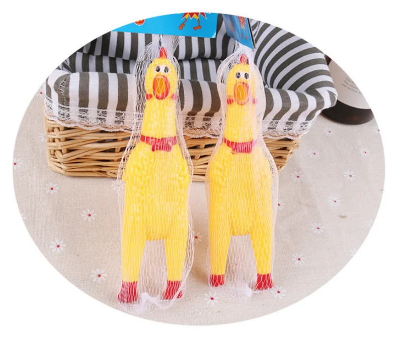 Забавная виниловая кричащая курица большого и среднего размера креативная