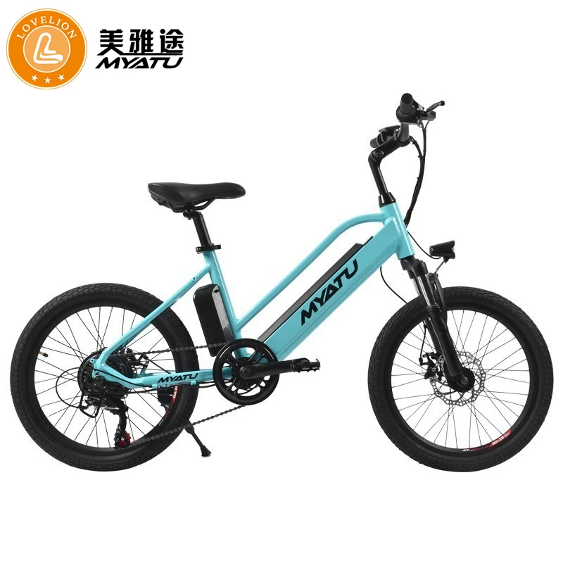 MYATU 20 дюймов электрический велосипед 7 скоростей съемный аккумулятор двойной