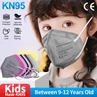 Маска KN95 FFP2 детская, 5 слоев, KN95 для девочек и мальчиков, респиратор, защитная маска KN95, маски пыленепроницаемый