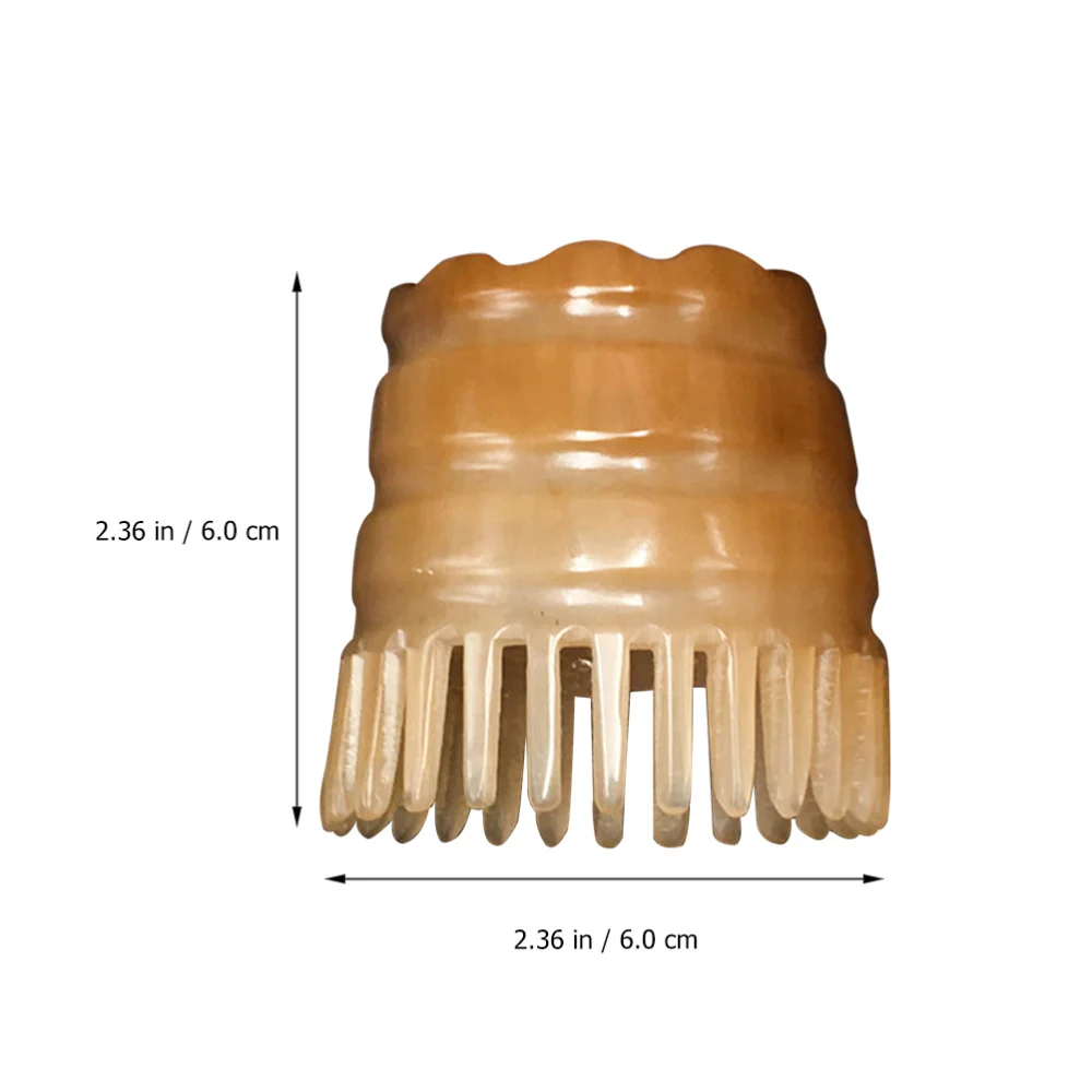 

Natural Shampoo Brush Ox Horn Comb Scalp Massager Random Color