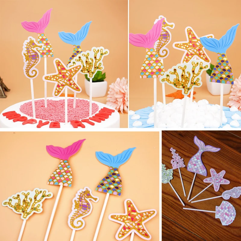 Счастливый топперы для торта на день рождения морские звезды кекс фигурки жениха