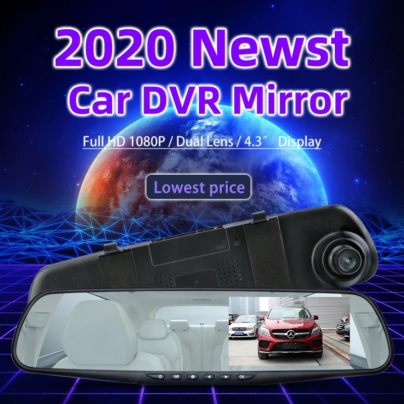 Автомобильный видеорегистратор Develuck 4 3 дюйма HD 1080P|Видеорегистраторы| |