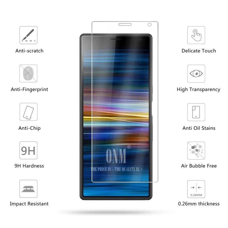 Закаленное стекло для Sony Xperia 10 Plus защита экрана 2.5D 9H Премиум защитное