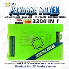 New Pandora Box EX 3300 in 1 Family Version FHD 1080P DDR4 8GB RAM can save game support N64 DC PSP 3D tekken 6 killer instinct