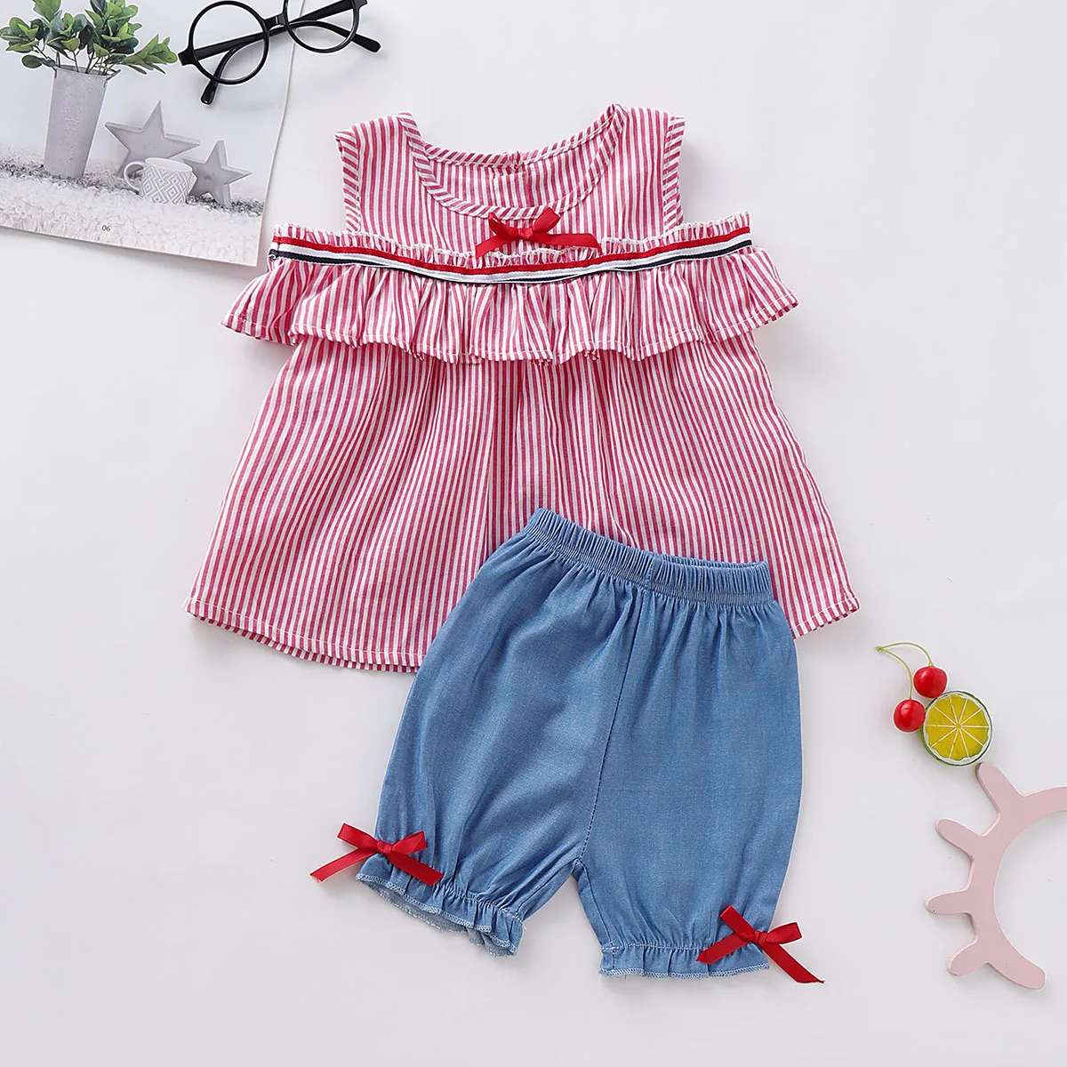 2021 новая одежда для детей ясельного возраста комплект одежды маленьких девочек