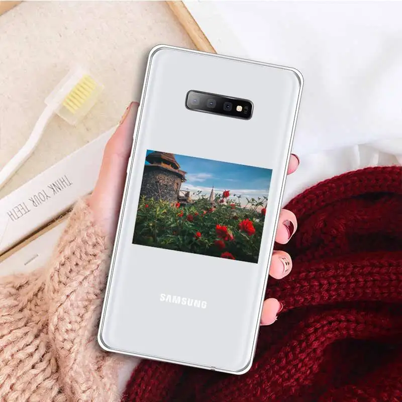 

Cottagecore Style Phone Case Clear Transparent for samsung A 21s 50 71 S 8 9 20 note 10 20 plus ultra