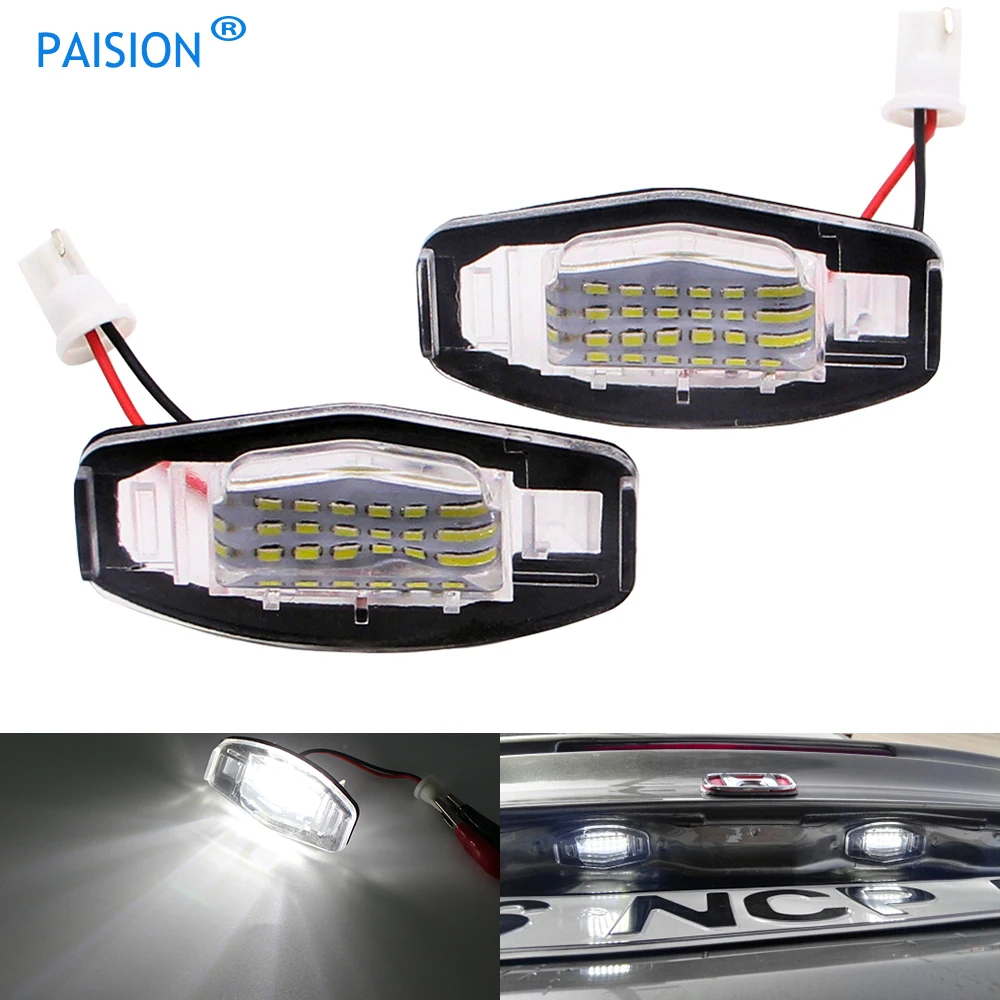 2pcs 18 SMD светодиодный светильник номерного знака для Acura TL TSX MDX Honda Civic Accord City 4D Odyssey