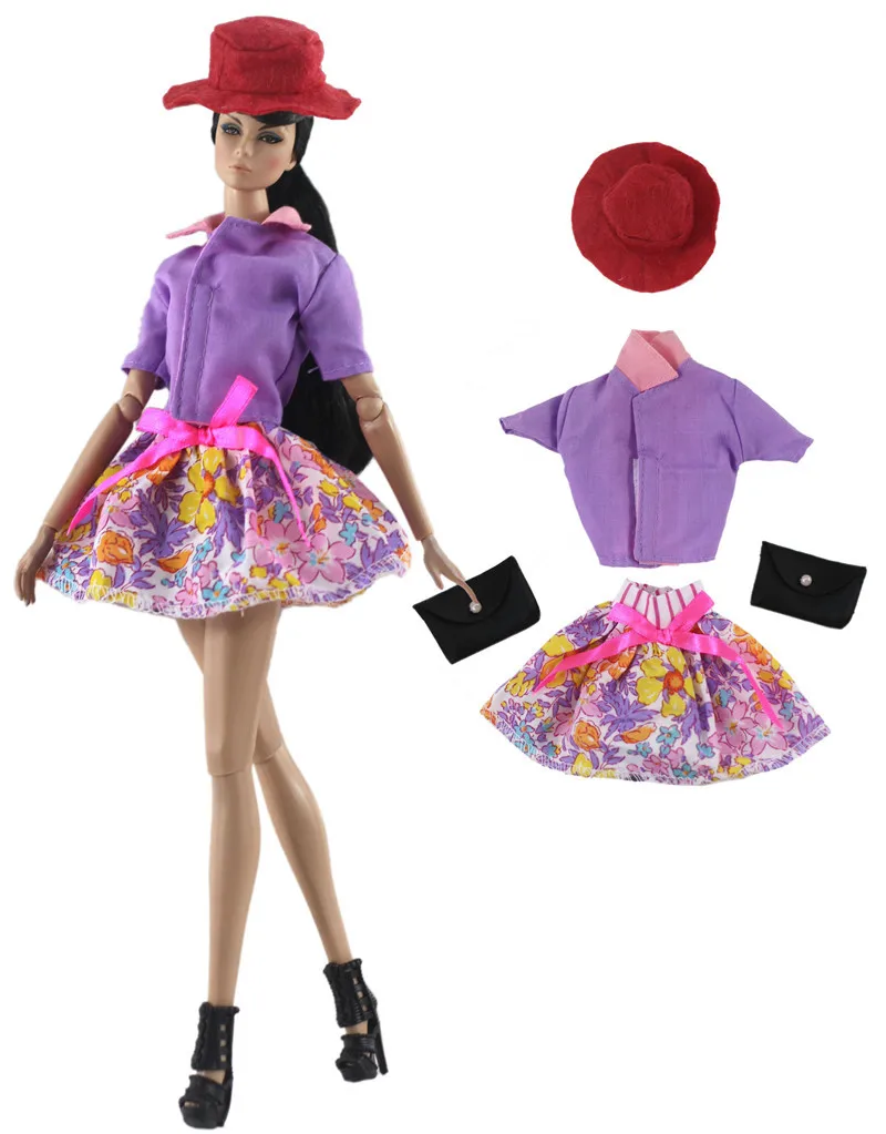 

New Fashion Nice Dress Outfit Suit Sets for Barbie BJD FR SD Doll Clothes Role Play Accessories Toys for Girl