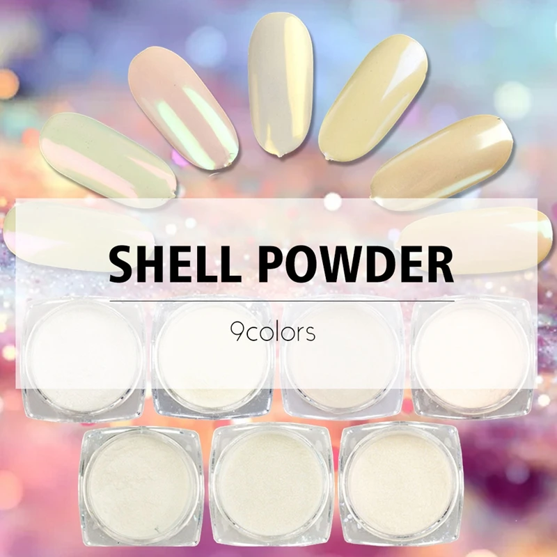 1 коробка жемчужная оболочка зеркало Хамелеон Порошковые блестки для ногтей