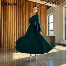 SoDigne Vestidos De Noche De satén para mujer, vestido De fiesta De graduación De talla grande, Sexy, azul cielo, 2022 (3)