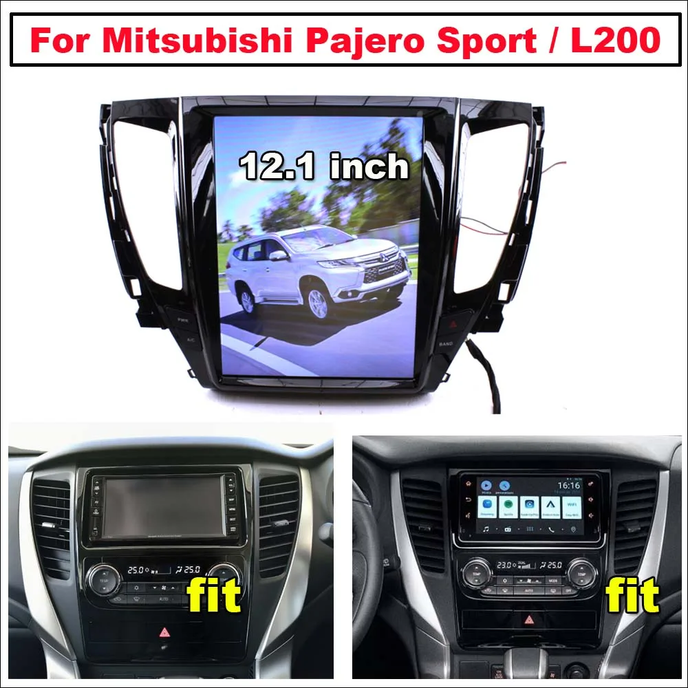 Автомобильный Android для Mitsubishi Pajero Sport 2 L200 Triton 2015 ~ 2021 стерео экран в стиле Tesla Carplay GPS