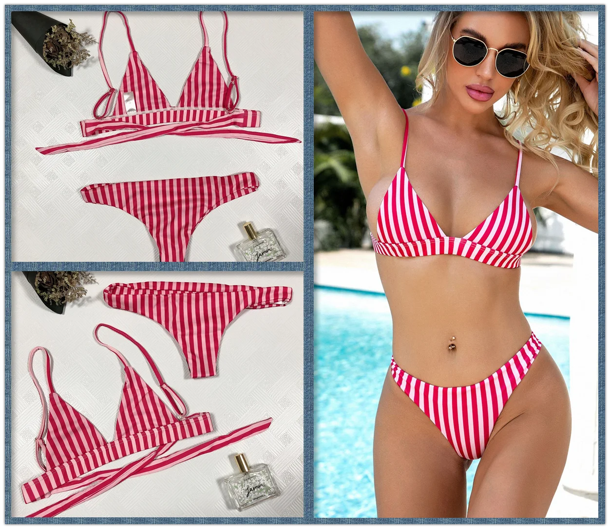 

Zebra Sexy Two Piece Set Pink Low Waist Swimsuit Hlater Bikinis Sets Fresh Bodysuits Beach Student Bathing Suits Swimming Bra