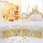 Прозрачная детская коробка Staraise, шкатулка для воздушных шаров на первый день рождения, 1 год, товары для детского дня рождения