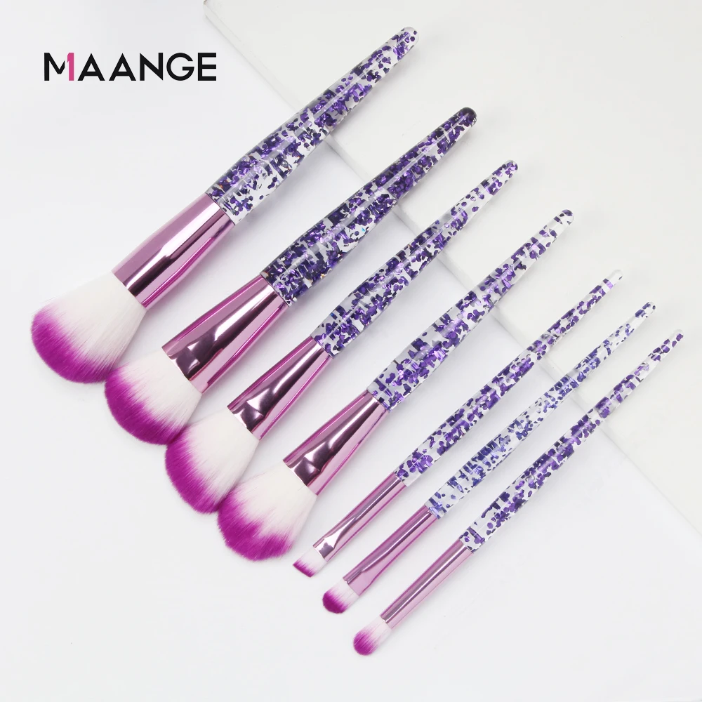 Набор кистей для макияжа 7 шт. бриллиантовый цвет набор основы румян пудры