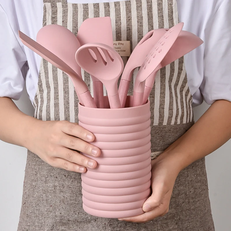 

8 Pcs Silicone Kitchen Cooking Tool Set Portable Nonstick Utensil Set Multi-function Tableware for Household Kitchen Accessories