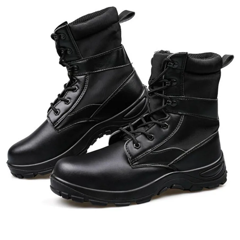 

Защитные ботинки со стальным носком, мужские рабочие ботинки, мужская повседневная водонепроницаемая обувь хлопковая зимняя нескользящая обувь DXZ089