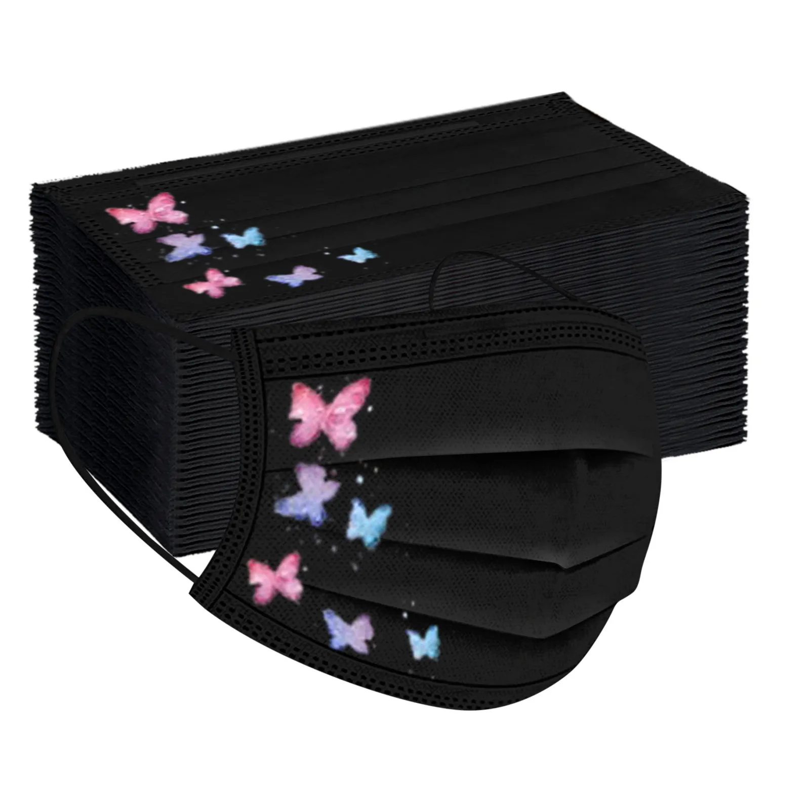 50 шт Mascarillas Higienicas Homologadas одноразовая маска для лица с принтом бабочки Masques Chirurgicaux