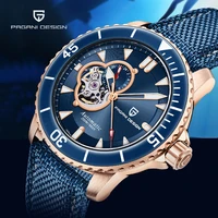 pagani design automatic watch for men bezel luminous mens mechanical watches 2021 tourbillon 20bar waterproof sport nylon clock