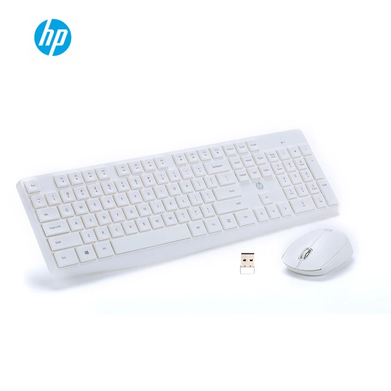 CS10 White Hp CS10 Беспроводная клавиатура мышь комбо игровая офисная мышь и клавиатура набор черный и белый цвет CK104 ключи для компьютера дропшиппинг - Цвет: CS10 White