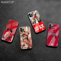 huagetop slam dunk anime manga custom soft phone case tempered glass for iphone 11 pro xr xs max 8 x 7 6s 6 plus se 2020 case