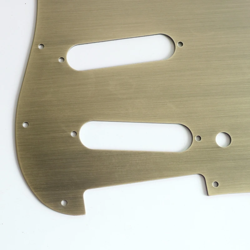 США стандарт 11 монтажных отверстий SSS Матовый алюминий Золотой строт гитарная