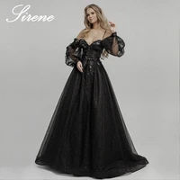 sexy sweetheart evening dress for wedding 2022 off the shoulder black gorgeous prom dress sweep train robe de mari%c3%a9e flowers