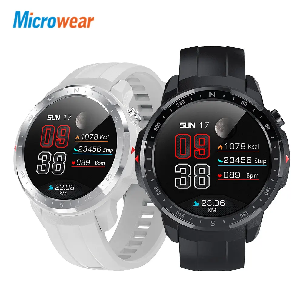 Microwear L20 Смарт часы Bluetooth Вызов IP68 монитор сердечного ритма во время сна