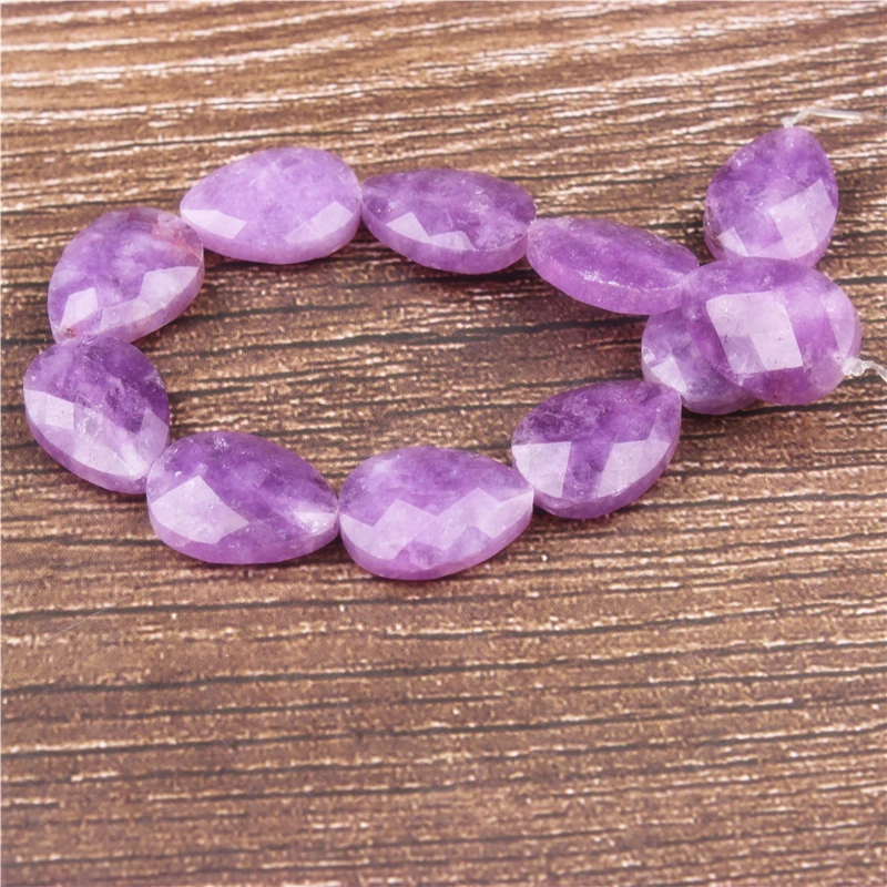 

Lanli Cut water drop Light purple crystal DIY accessories production Necklace Earrings Bracelet beads pendant sweater chain