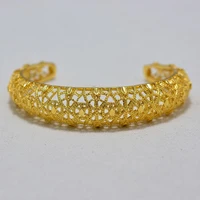 annayoyo 1pcs vintage pattern gold color bracelet islamic muslim arab bracelet women men middle eastern jewelry african gifts