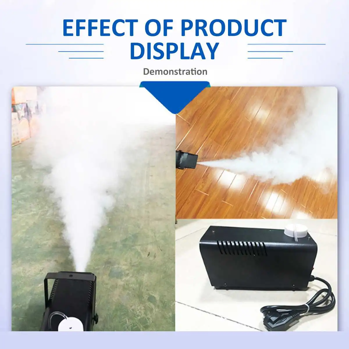 

Mini LED RGB Wireless 650W Fog Smoke Mist Machine Stage Lighting Effect Disco DJ Party Christmas with Remote Control LED fogger