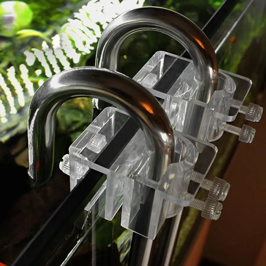

2 Pcs Acrylic Transparent Aquarium Hose Fixing Clip Fish Tank Water Pipe Hose Fixing Clip Tube Clamp Holder