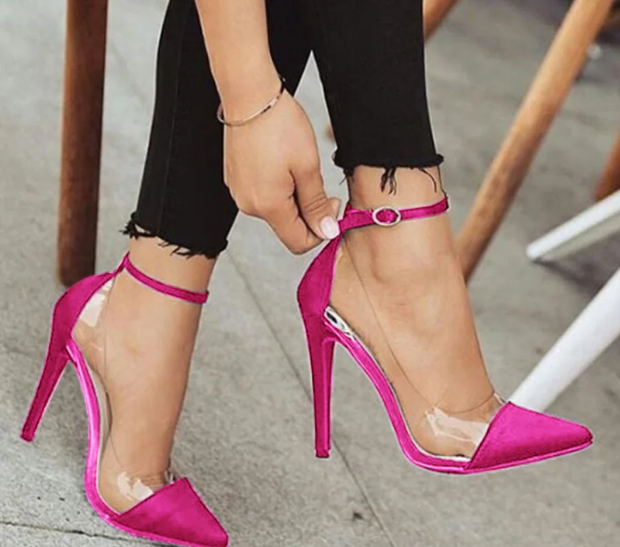 Сандалии женские на тонком высоком каблуке элегантные босоножки с ремешком и