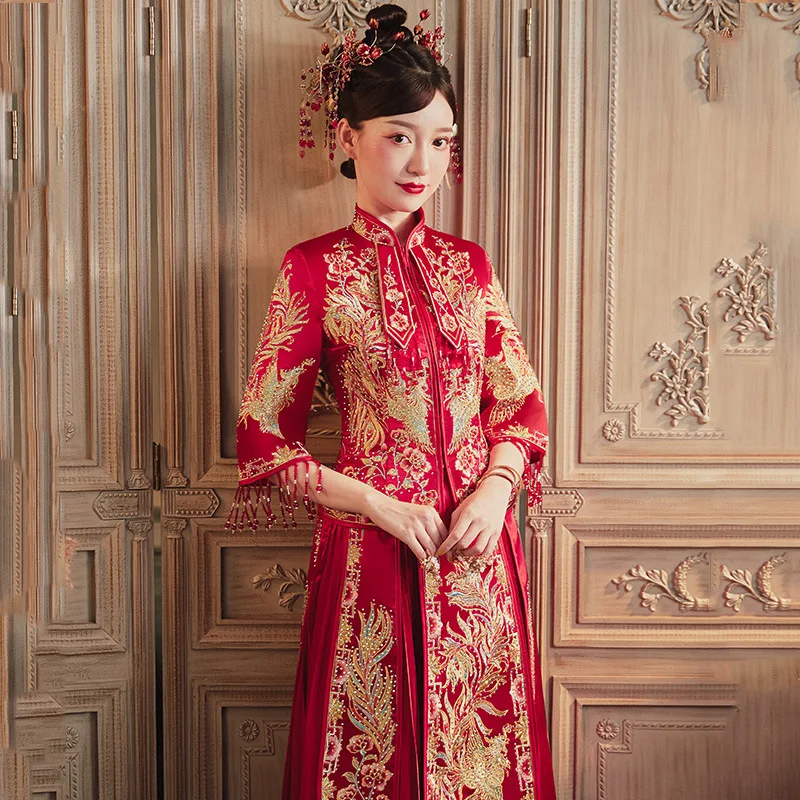 FZSLCYIYI Китайский стиль женщин мужчин свадебное платье Классический роскошный вышитый Hanfu Одежда Брак костюм Vestidos Размер S-2XL включительно.