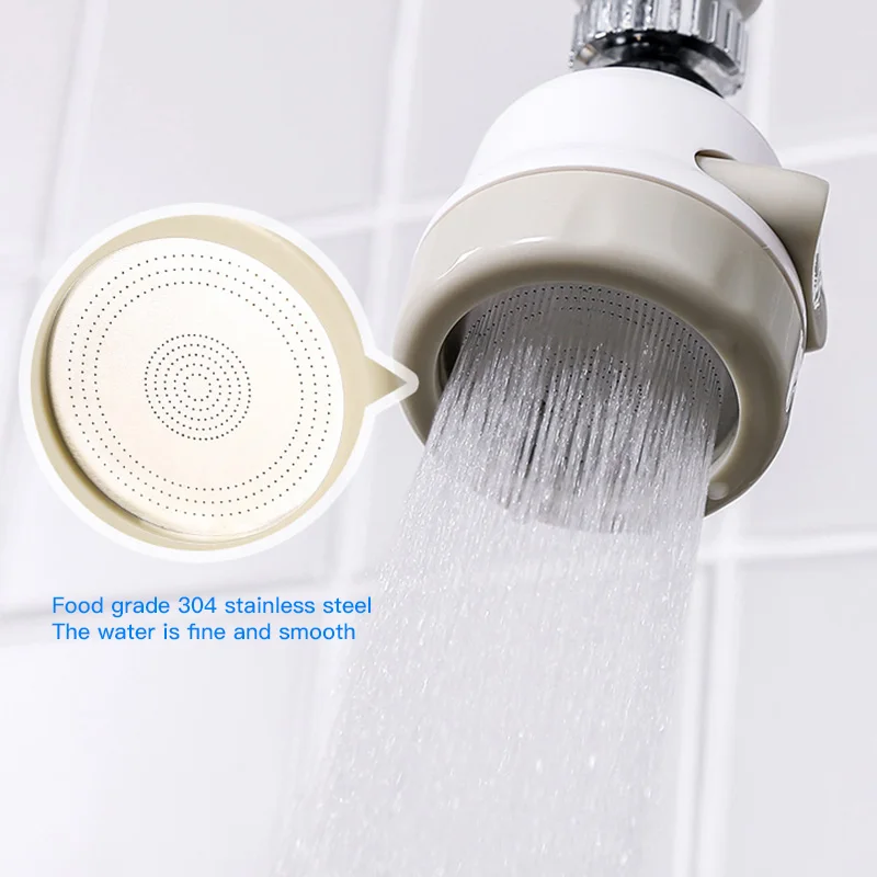 Белый аэратор для смесителя с 3 режимами гибкий водосберегающий