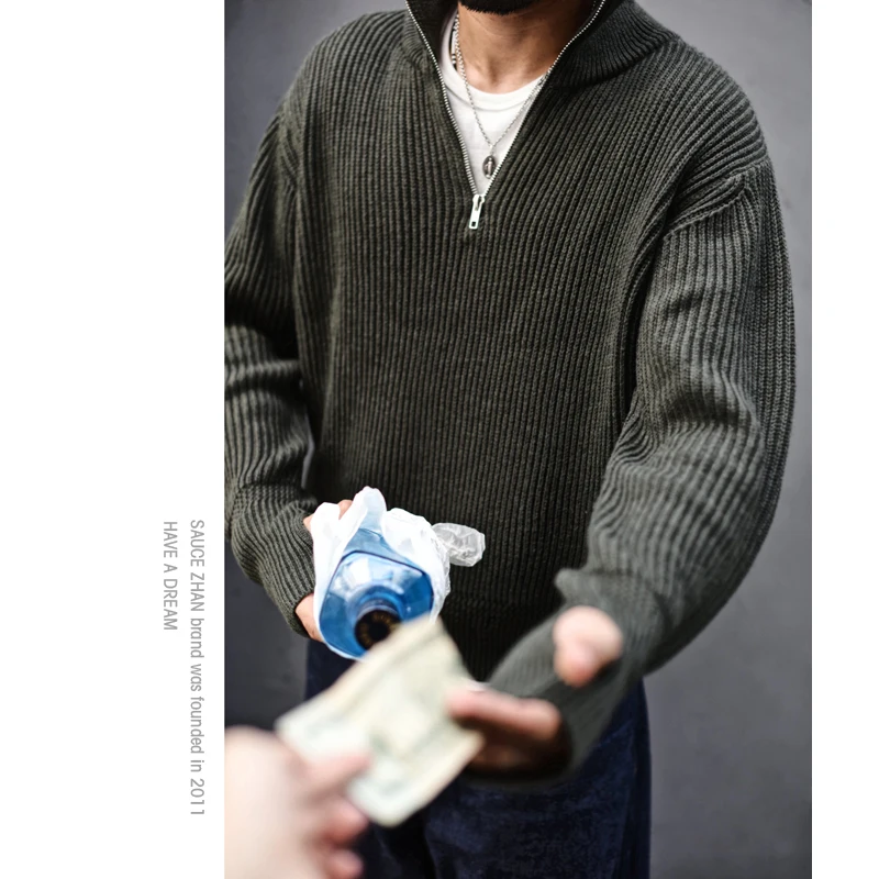 SauceZhan 50% Wool Sweater New Fashion Sweaters Men Winter for 2019 Pullovers |