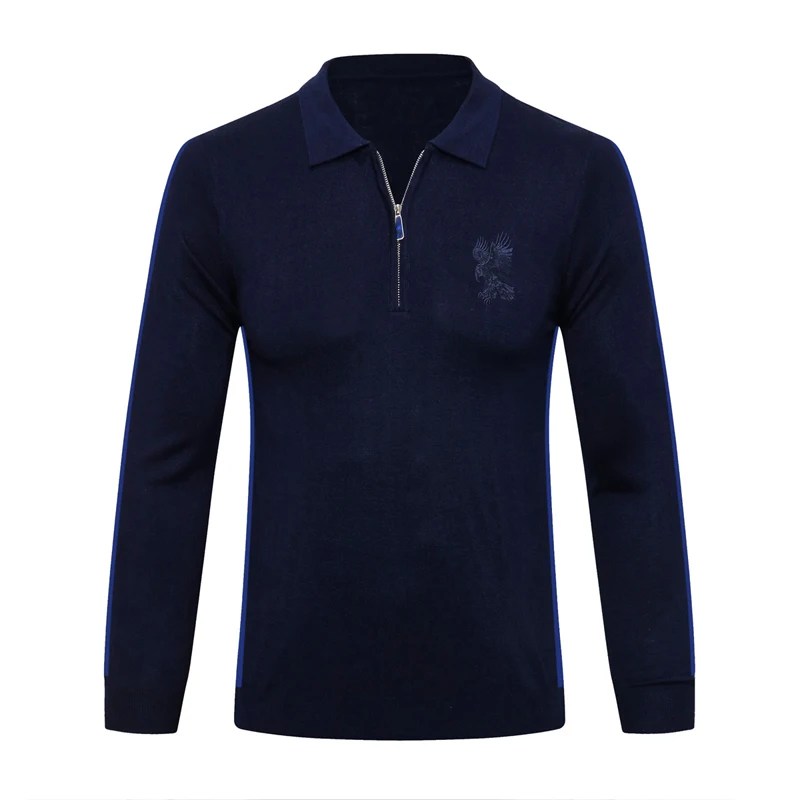 

Мужской шерстяной свитер с длинным рукавом, на молнии