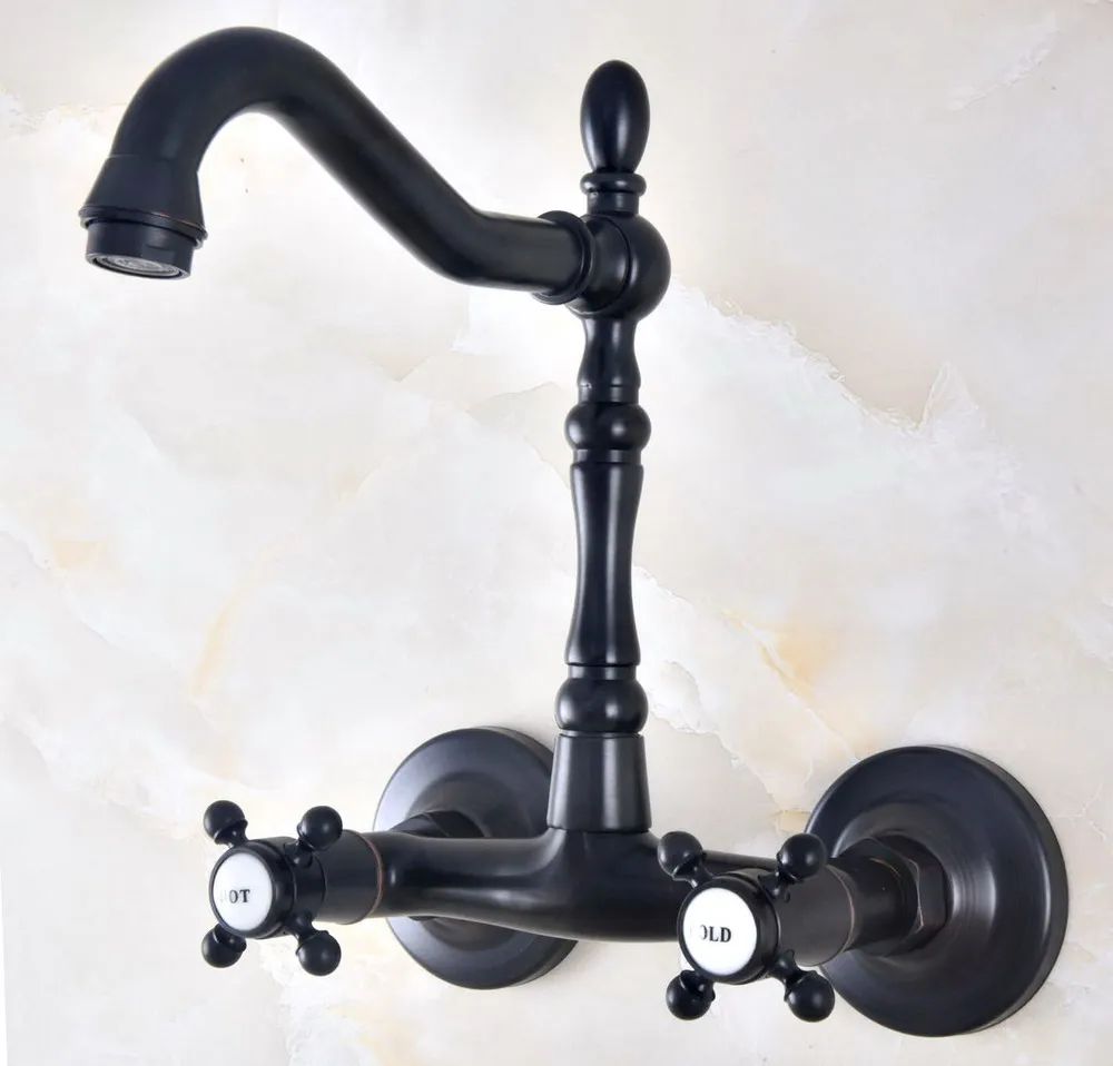 Латунный Смеситель для раковины в ванной и кухне с черной масляной резинкой