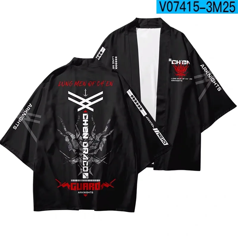 

Japanese Kimono Haori Yukata Boys Cardigan Game Arknights 3D Cool Short Sleeve Cosplay Summer Casual Women/mens japan style