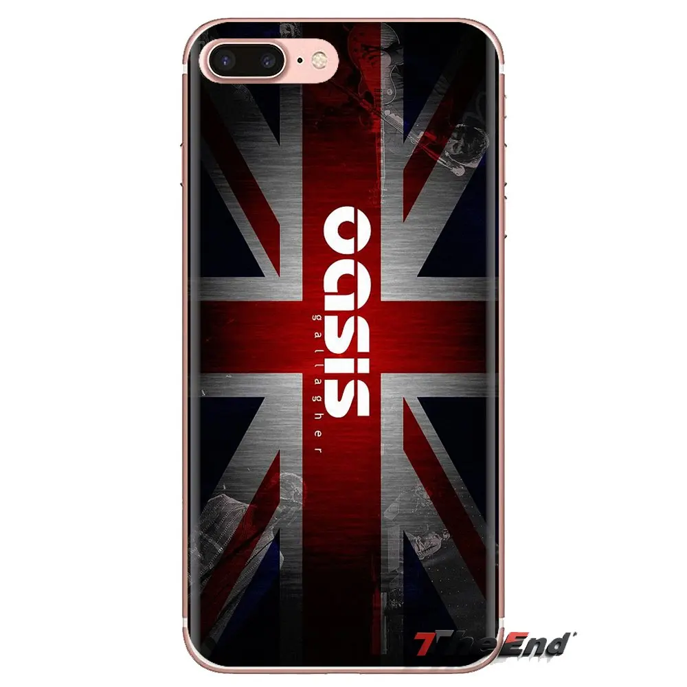 For iPod Touch Apple iPhone 4 4S 5 5S SE 5C 6 6S 7 8 X XR XS Plus MAX oasis band uk flag Poster Soft Transparent Cases Covers |