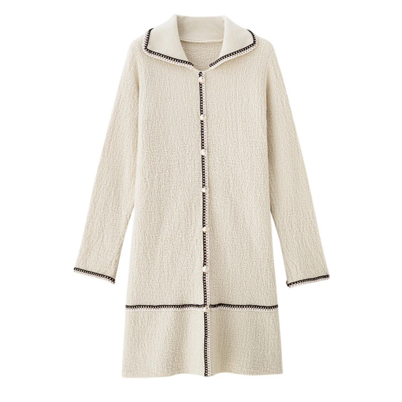 

Graceful Woolen Skirt Knee Loose Women's Knit Dress New Style for Autumn and Winter Outdoor