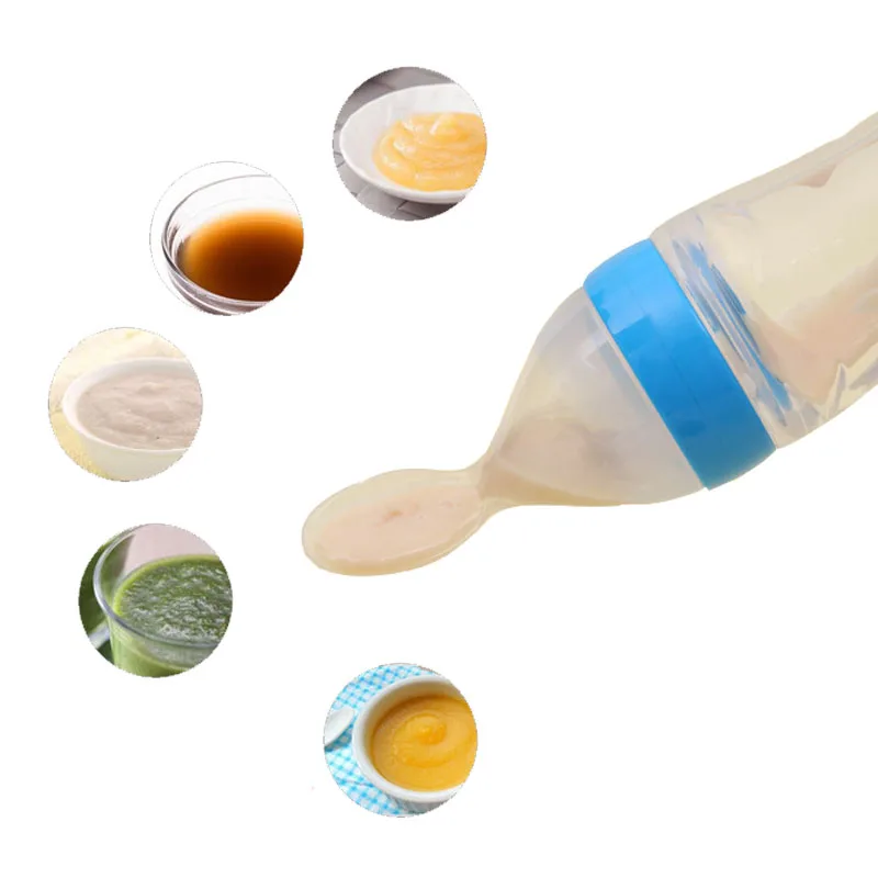Детская Ложка для кормления силиконовая бутылочка пищевая добавка безопасная
