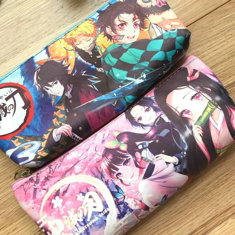 Аниме Demon Slayer Kimetsu No Yaiba Kamado Tanjirou пенал милый холщовый на молнии детские канцтовары