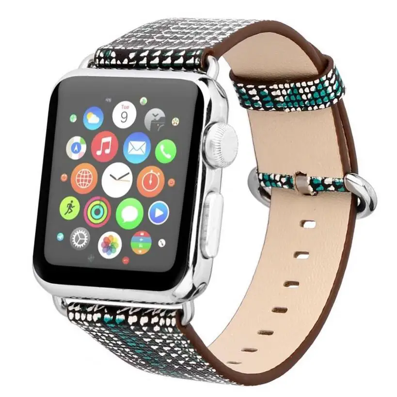 Стильный женский ремешок для iWatch SE кожаный браслет серии 3/2 42 38 мм для Apple Watch Series 7 6 5 4 ремешок 40 44 41 45 on.