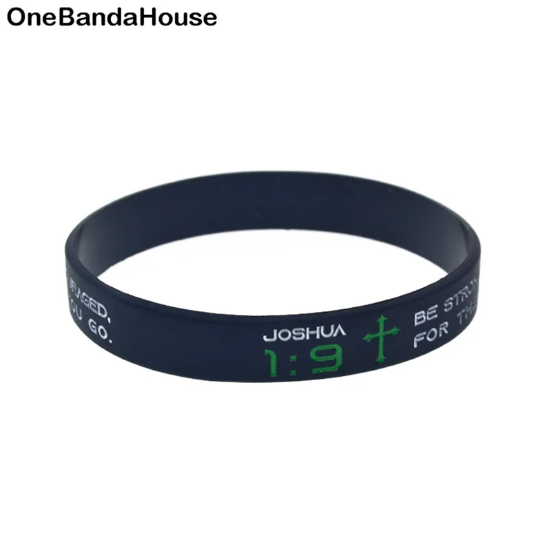 OBH 2 шт Joshua 1 9 Be Strong and Courage не бойтесь силиконового браслета