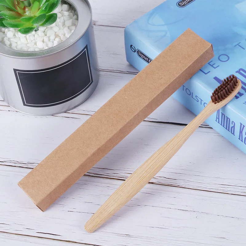 Зубная щетка из бамбукового угля 1 шт. для здоровья полости рта низкоуглеродистая