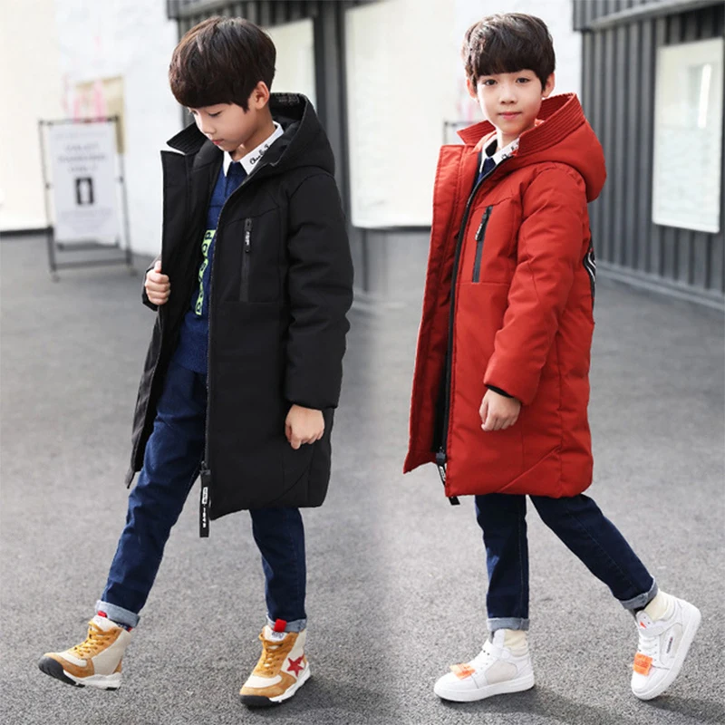 2019 куртка для мальчиков зимняя Детская с капюшоном и средней длины |