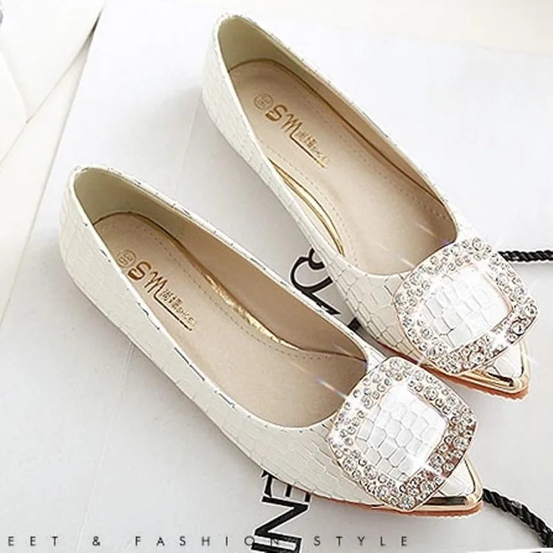 Женские милые элегантные Нескользящие туфли из лакированной кожи с острым