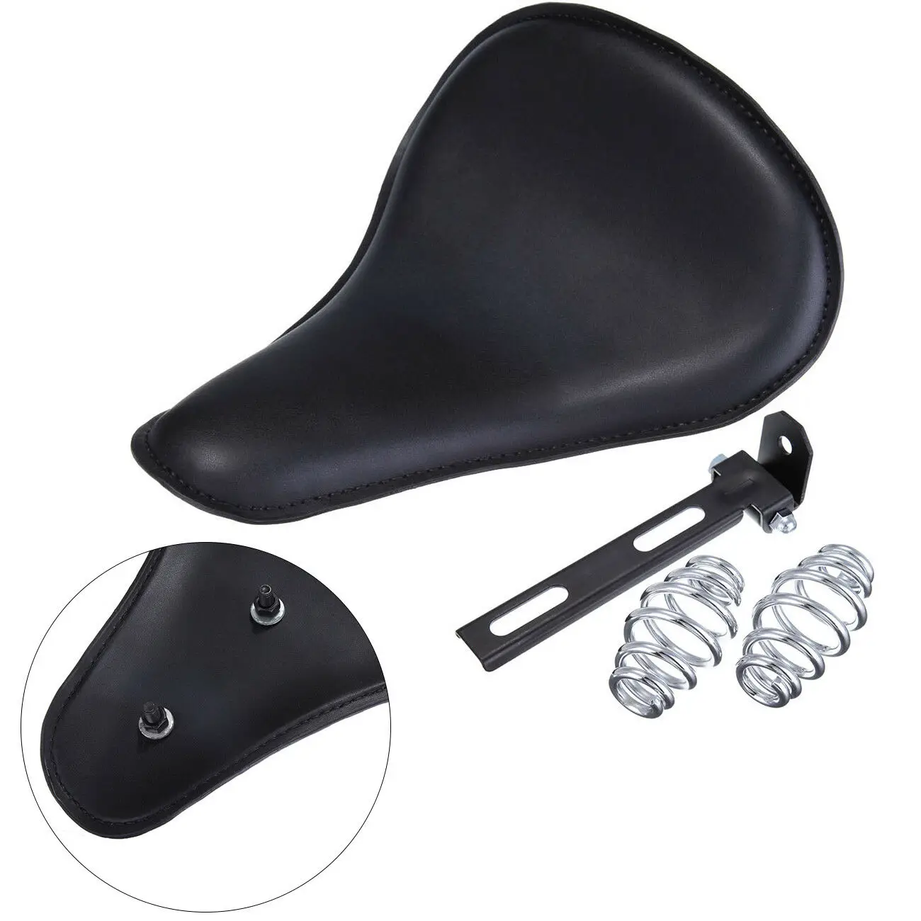 Samger Bobber мотоциклетное сиденье винтажное кожаное весеннее с кронштейном для Harley