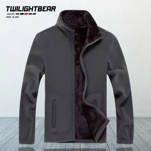 Куртка мужская флисовая в стиле оверсайз, теплая толстовка, однотонная утепленная верхняя одежда с внутренней подкладкой, AY1561, зима 7XL 8XL