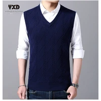men clothes autumn winter warm wool men sweaters solid color v neck sleeveless sweater vest mens jumpes pull homme jersey hombre